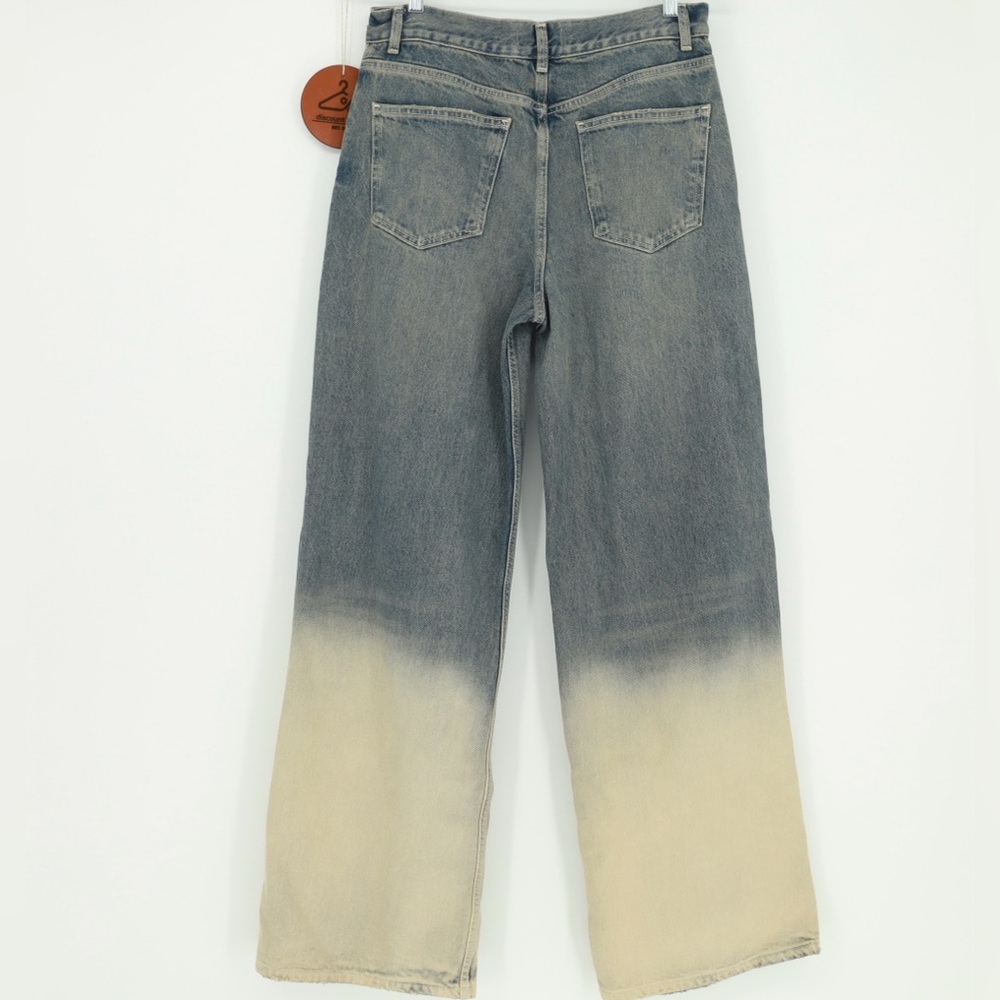 Zara Mid-Rise Wide Leg Ombré Jeans Size 6 NWOT - Picture 2 of 8